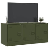 TV Cabinet Olive Green 99x39x44 cm Steel 841647