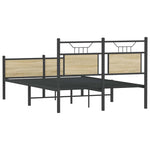 Bed Frame without Mattress Sonoma Oak 120x200 cm Engineered Wood 4106978