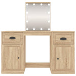 Dressing Table with LED Sonoma Oak 130x50x132.5 cm 3185346