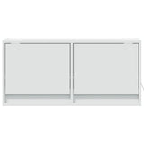 TV Wall Cabinet with LED Lights White 80x31x35 cm 852355