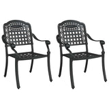 Garden Chair 2 pcs Black 55 x 56.5 x 91cm Aluminium 42002371