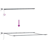 Retractable Awning Manual Red and white 600 x 300 cm Fabric 3331610