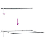 Retractable Awning Manual White 600 x 300 cm Fabric 3331650