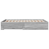 Bed Frame with Drawers without Mattress Grey Sonoma 120x190 cm Small Double 3280417