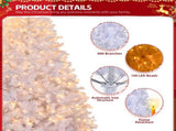 6 FT Artificial Christmas Tree with DIY 100 Warm Lights Battery Operated, 800 Branch Tips and Sturdy 68639599