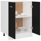 801189 Bottom Cabinet "Lyon" Black 60x46x81,5 cm Engineered Wood