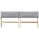 Upholstered Headboard Light Grey 180 cm Solid Pine Wood 879214