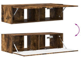 TV Cabinet Set Wall-mounted 2 pcs Smoked Oak Engineered Wood 3408966