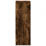 Sideboard with LED Smoked Oak 38x34x100 cm Engineered Wood 852170