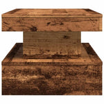 ZNTS Coffee Table with LED Lights Old Wood 90x50x40 cm 857714