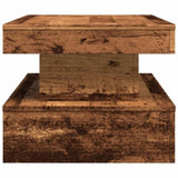 ZNTS Coffee Table with LED Lights Old Wood 90x50x40 cm 857714
