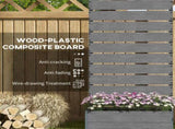 34 x 69.5cm Garden Planter Box, with Back Trellis, Grey T3398P317836
