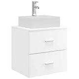 Bathroom Furniture Set 5 pcs White Engineered Wood and Glass 3406807