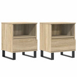 Bedside Cabinets 2 pcs Sonoma Oak 40x35x50 cm Engineered Wood 830643