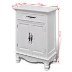 ZNTS Wooden Cabinet with 2 Doors 1 Drawer White 241375