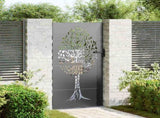 Garden Gate 85 x 175 cm Powder-coated steel Black Lockable 42015862