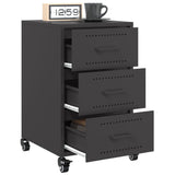 Bedside Cabinet Black 36x39x59 cm Steel 846728