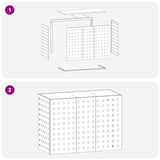 Air Conditioner Cover Black 110 x 50 x 80 cm Steel 8014136