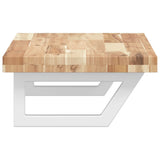 Basin Shelf Wall Mounted Steel and Solid Wood Acacia 3302698