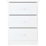 ZNTS Bedside Cabinet ALTA White 41x35x55.5 cm Solid Wood Pine 353918