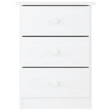 ZNTS Bedside Cabinet ALTA White 41x35x55.5 cm Solid Wood Pine 353918