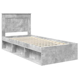 Bed Frame with Drawer Concerte Grey 75 x 190 cm Solid Pine Wood 3410147