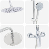 Shower System Chrome Stainless Steel 21 x 48 x 112 cm 42053766