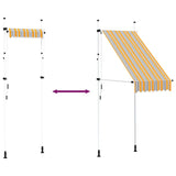 Manual Retractable Awning 100 cm Yellow and Blue Stripes 145830
