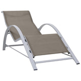Sun Lounger Taupe Textilene, Aluminium, Steel Standard 310538