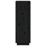 Book Cabinet/Room Divider Black 60x35x103 cm Solid Wood Pine 810868