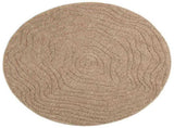 Area Rugs Round Moire AGIRA Natural 160 CM Polyester 42022545