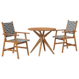 3 Piece Garden Dining Set Solid Wood Acacia 3283571