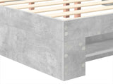 Bed Frame Concrete Grey 140 x 200 cm Engineered Wood 3408763