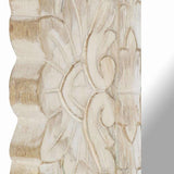 321632 Mirror White 50x50 cm Solid Mango Wood