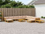 Sofa Set 12 pcs Natural Solid Acacia Wood 3417295