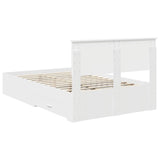Bed Frame with Headboard White 120 x 190 cm Engineered Wood 3410922