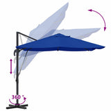 Umbrella Azurblau 351 x 250 x 260 cm Polyester and Aluminium 42003348