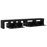 TV Cabinet 3 pcs Black Oak 260 x 37 x 40 cm Engineered Wood 3332493