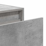 ZNTS Wall-mounted Bedside Cabinet with LED Lights Concrete Grey 860217