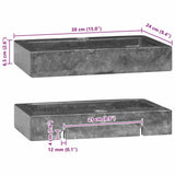 Sink Grey 38x24x6.5 cm Marble 149188