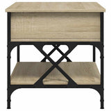 Coffee Table Sonoma Oak 70x50x50 cm Engineered Wood and Metal 845352