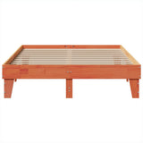 Bed Frame without Mattress Wax Brown 150x200 cm King Size Solid Wood Pine 855354