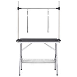 Adjustable Dog Grooming Table with 2 Loops and Basket 171069