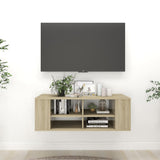 Wall-Mounted TV Cabinet Sonoma Oak 102x35x35 cm Engineered Wood 806241