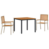 Garden Dining Set 3 pcs Beige and Brown Poly Rattan 3365492