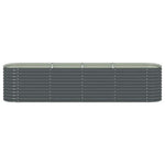 Garden Raised Bed 400x80x81 cm Galvanised Steel Grey 45521