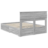 Bed Frame with Drawer Grey Sonoma 150 x 200 cm Engineered Wood 3409978