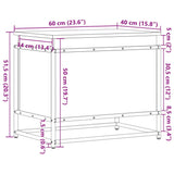 Storage Box with Lid Black 60x40x51.5 cm Engineered Wood 848794