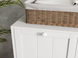 Double Hamper Laundry Storage Cabinet - White T3398P343159