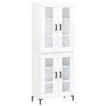 Highboard White 69.5x34x180 cm Engineered Wood 3198273